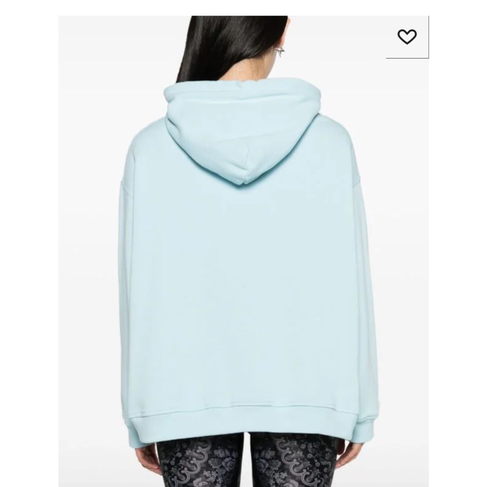 Versace iconic 1978 re-edition Logo Light Blue embroidered oversized hoodie 48 - Picture 15 of 16